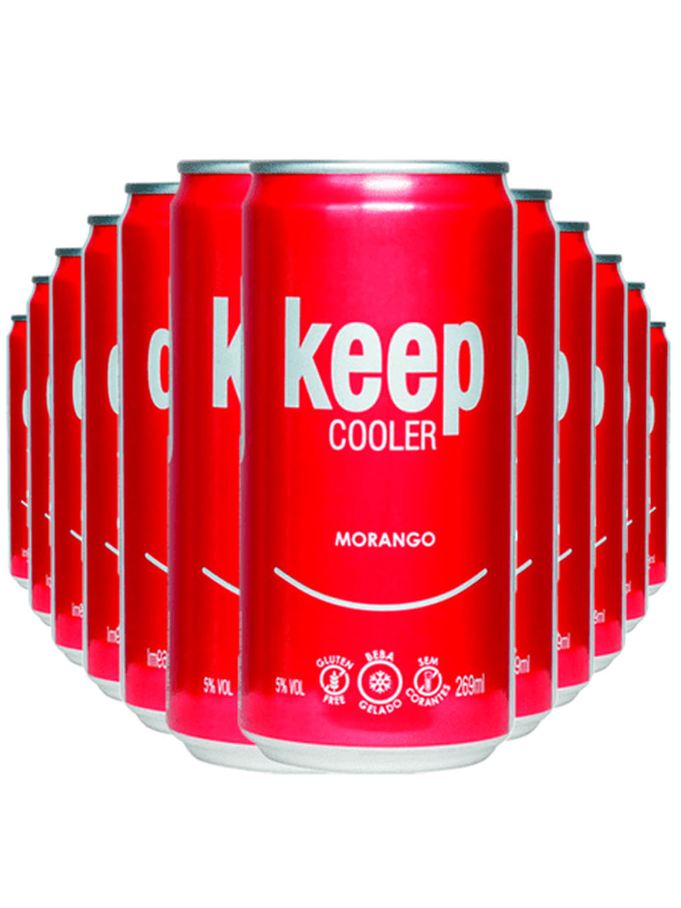 Kit 12 Latas Keep Cooler Morango 269ml