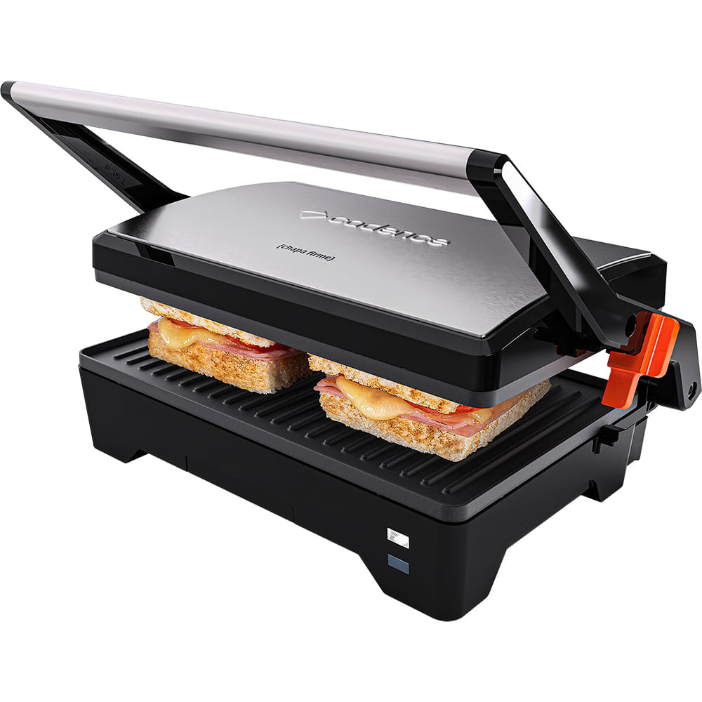 Grill Cadence Inox Chapa Firme