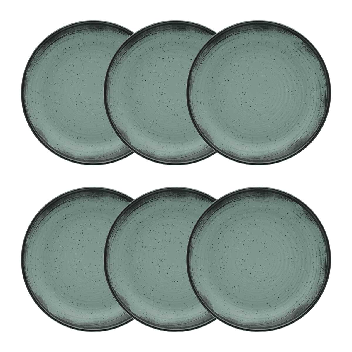Conjunto de 6 Pratos Fundos 20,5 Cm Flat Pacífico