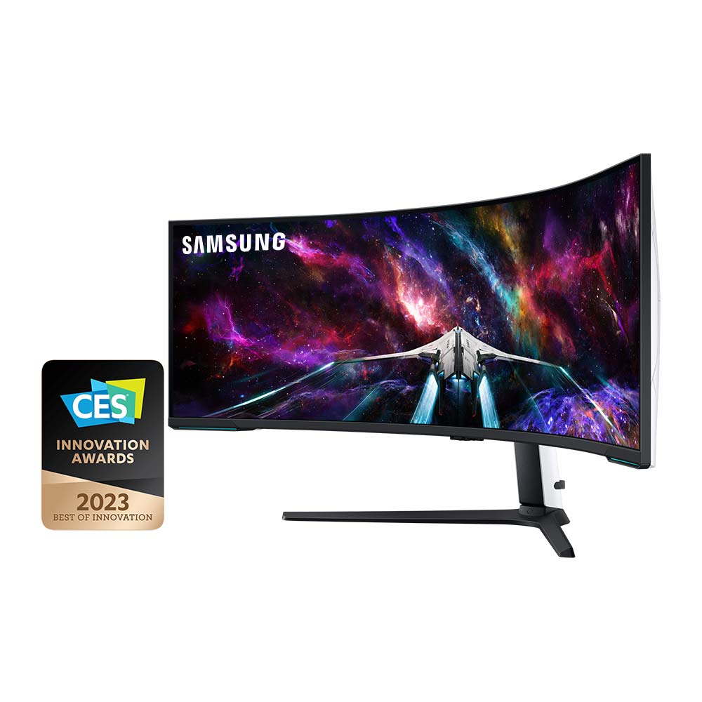 Monitor Gamer Samsung Odyssey 57" Mini LED, DUHD, 240Hz, 1ms, 32:9, HDMI, DP, USB, Freesync Premium Pro