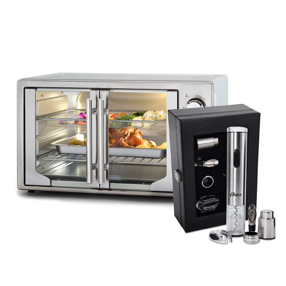 Kit Forno e Fryer French Door com Kit para Vinho Oster