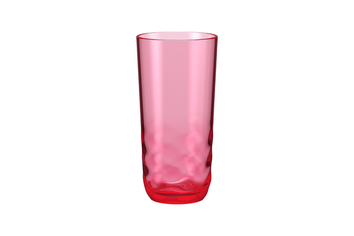 Copo 400 ml Plástico Cor Rosa Sorbet Linha Wave Coza