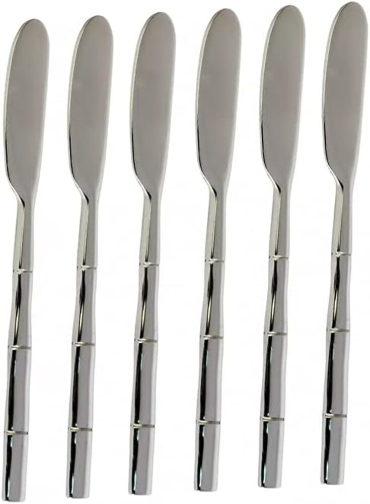 Encontraproduto.com.br - 6 Espátulas de Patê Steel Wood Bambu em Inox L’Hermitage