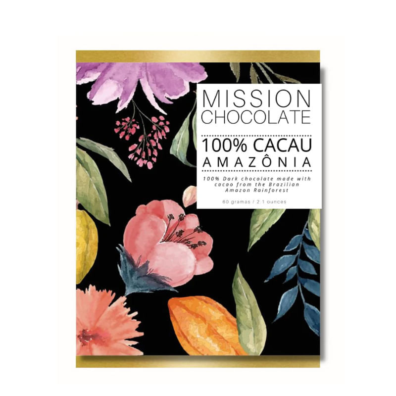 Chocolate 100% Cacau Mission Chocolate 60g