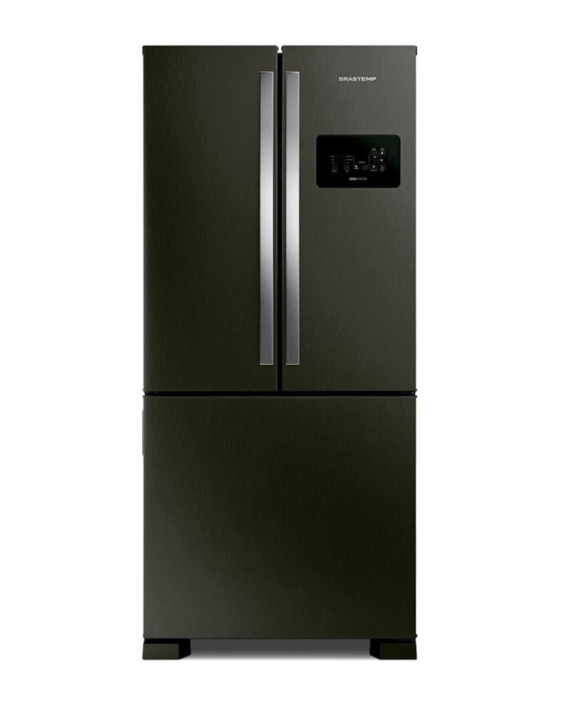 Geladeira Brastemp Eclipse Collection Frost Free French Door Inverter A+++ 554 litros cor Black Inox - BRO85AE