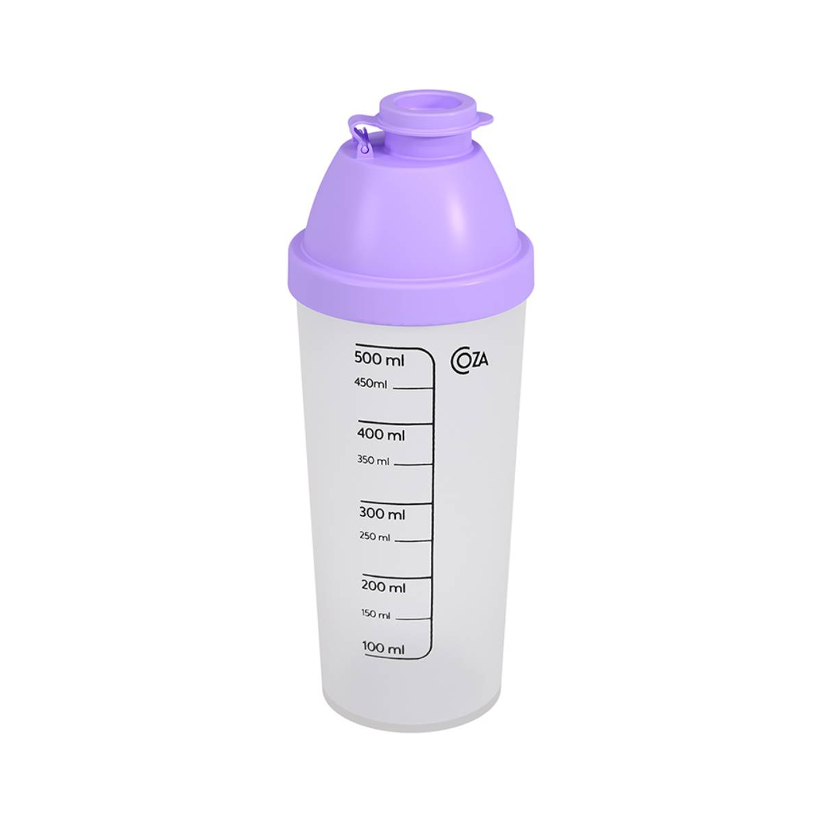 Shakeira 500 ml Copo Transparente Tampa Lilás Lavanda Linha Nutri Coza