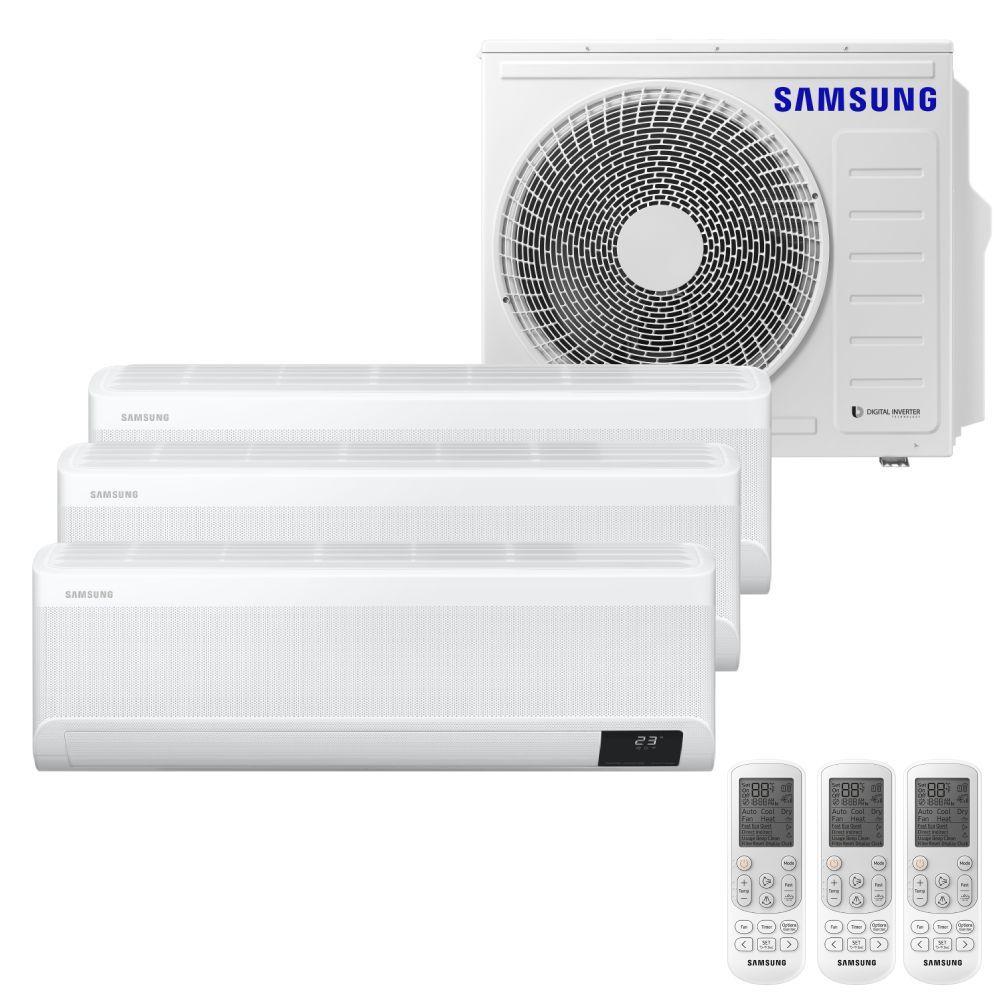 Ar Condicionado Multi Tri Split Samsung 24000BTUs (2x9000+1x12000) Q/F Inverter 220V