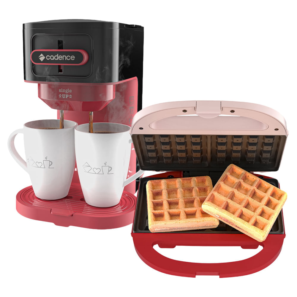 Kit Single Up Cadence - Cafeteira e Máquina de Waffles