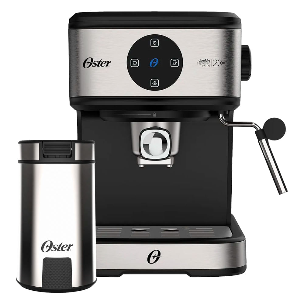 Kit Espresso Oster - Cafeteira Double e Moedor de Café