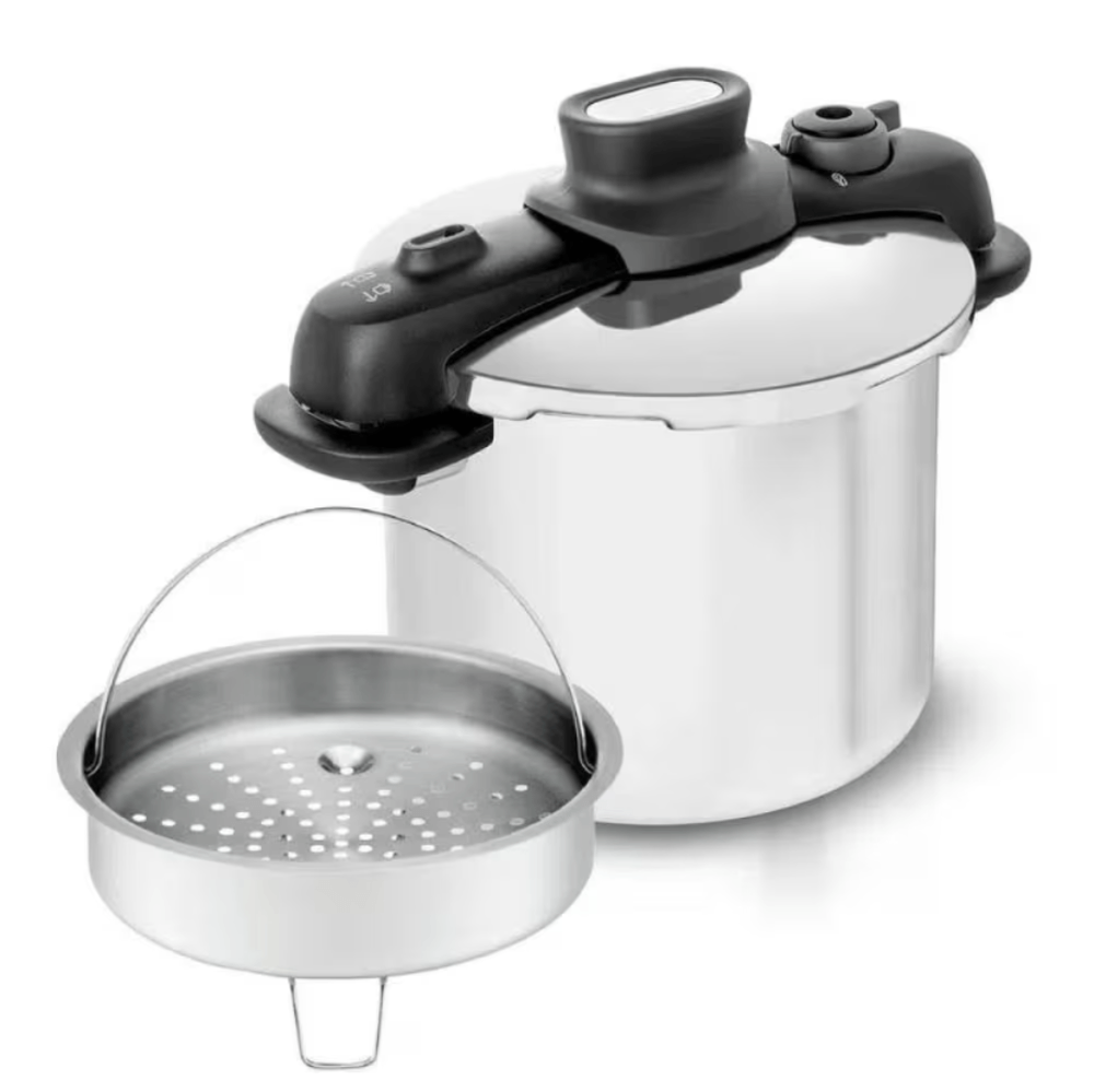 Panela de Pressão com Cesto em Inox Fundo Triplo 7 Litros Tefal