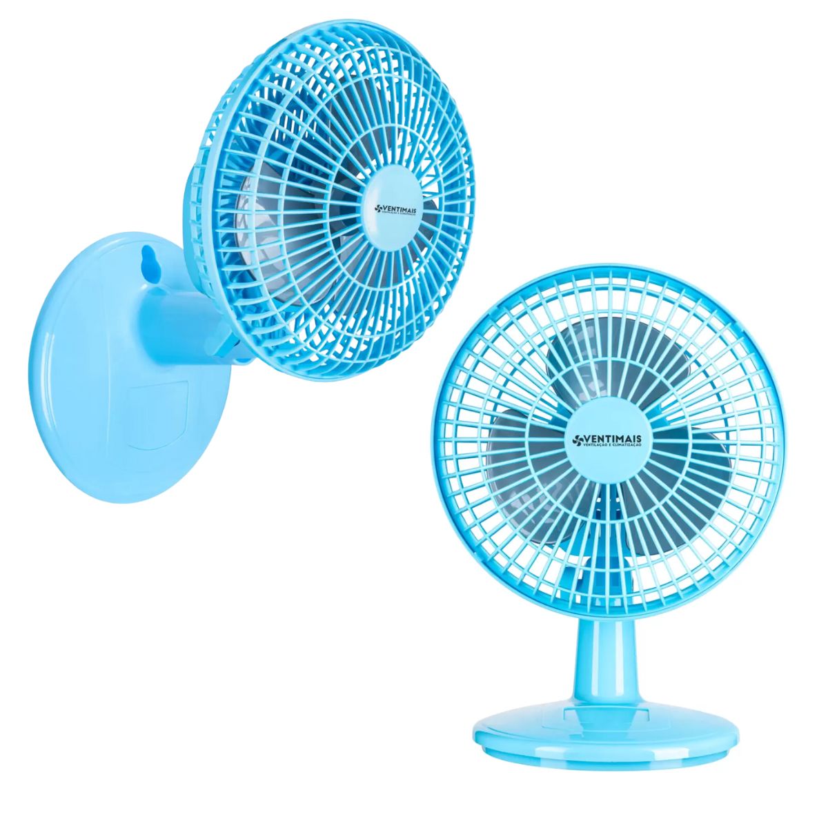 Mini Ventilador 20cm Ventimais 2 Vel Azul/Prata 127v