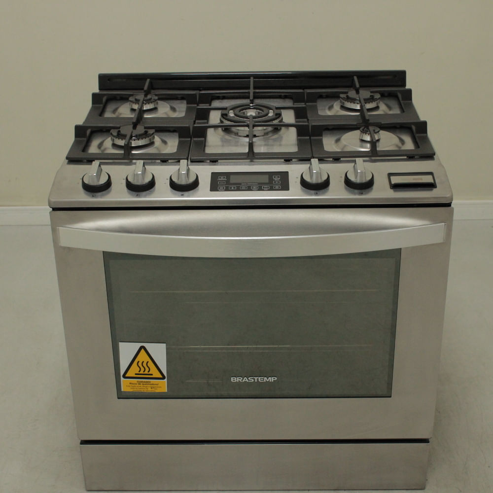 Fogão Brastemp 5 Bocas De Embutir Cor Inox Forno Elétrico Com Convecção E Meat Control  - BYS5CCRRS2_WOTIMO_CH4809026