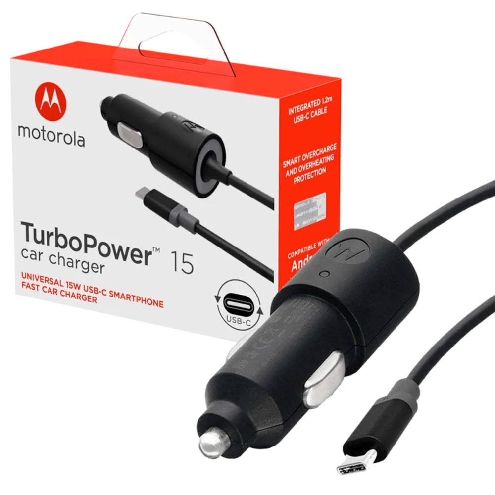 Carregador de Veicular Turbopower 15W Micro USB Preto - Motorola - MO-AC004I - PRETO