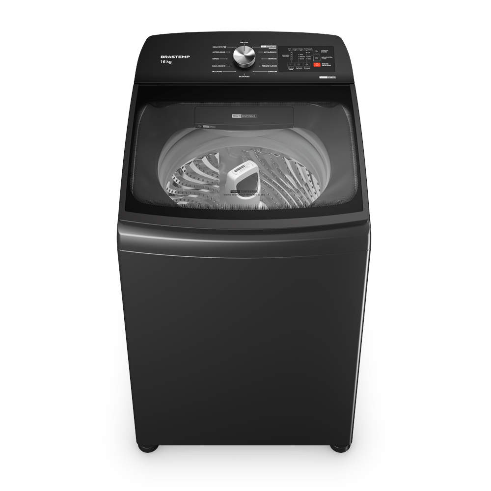 Maquina de Lavar Brastemp 16kg Cinza Platinum com Tecnologia Flex Wash e Ciclo Tira Manchas Advanced - BWY16A9