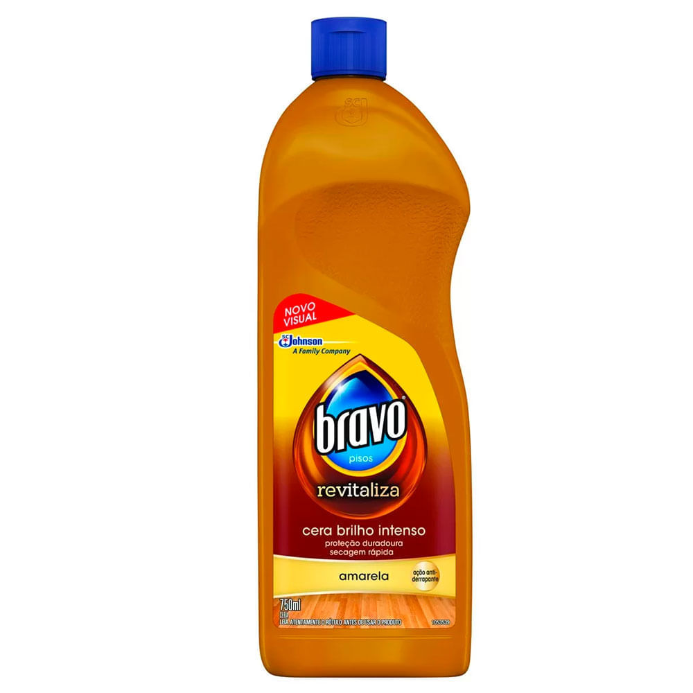 Cera Líquida Amarela Revitaliza Brilho Intenso Bravo 750ml