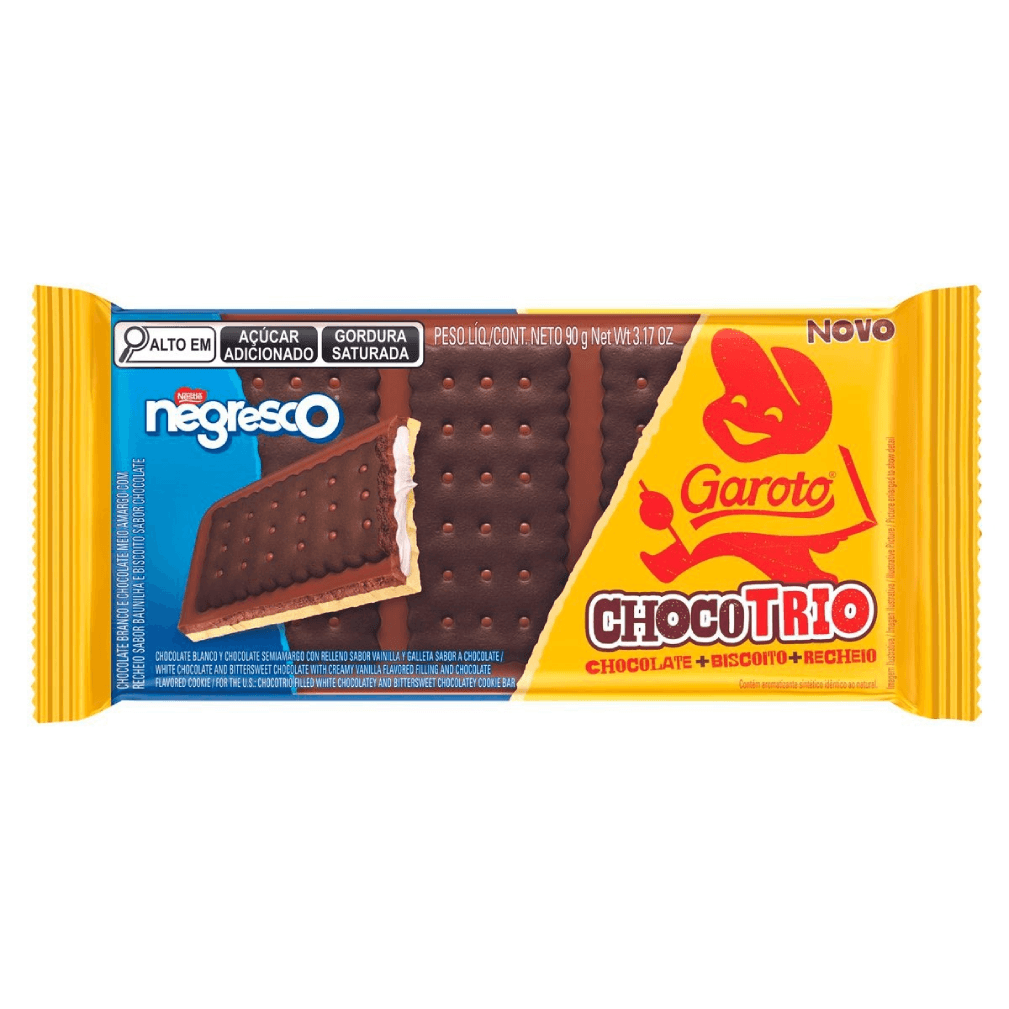 Chocolate Chocotrio Garoto Negresco 90g