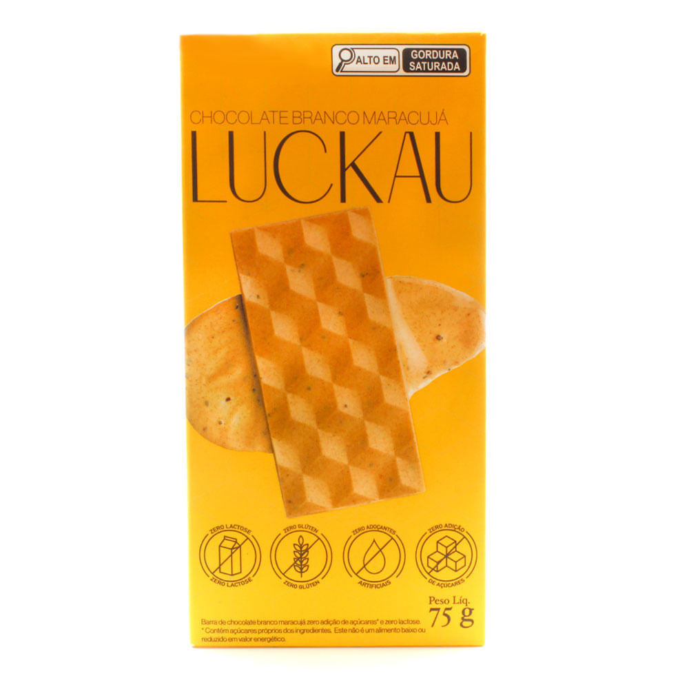 Chocolate Branco de Maracujá Luckau 75g