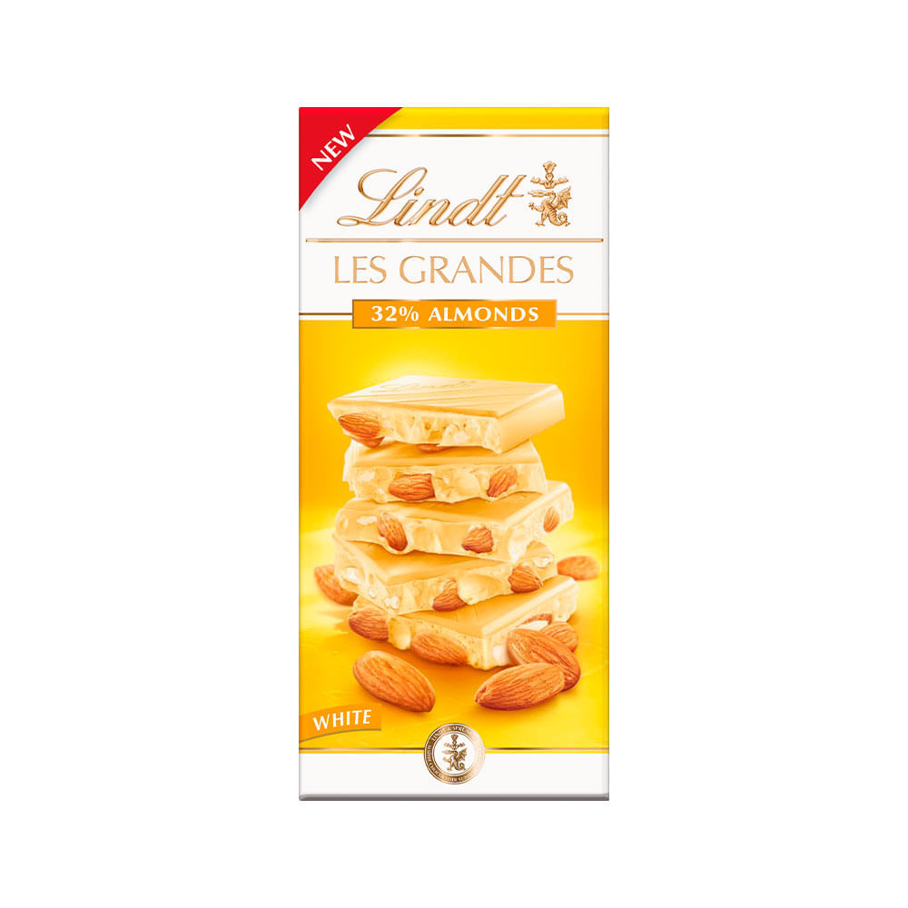 Chocolate Branco com Amêndoas Caramelizadas Lindt 150g