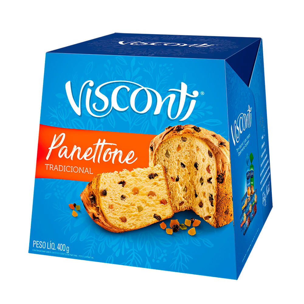 Panettone Tradicional de Frutas Visconti 400g