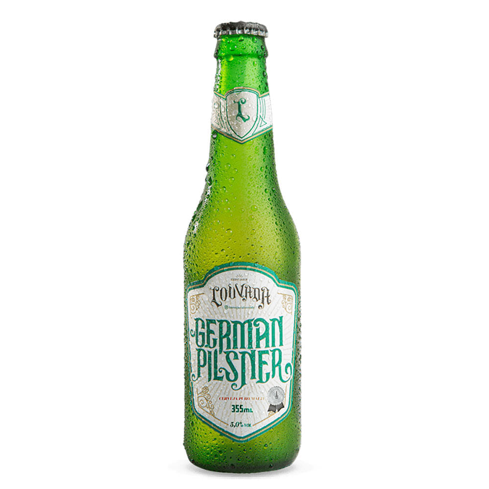 Cerveja German Pilsner Cervejaria Louvada 355ml