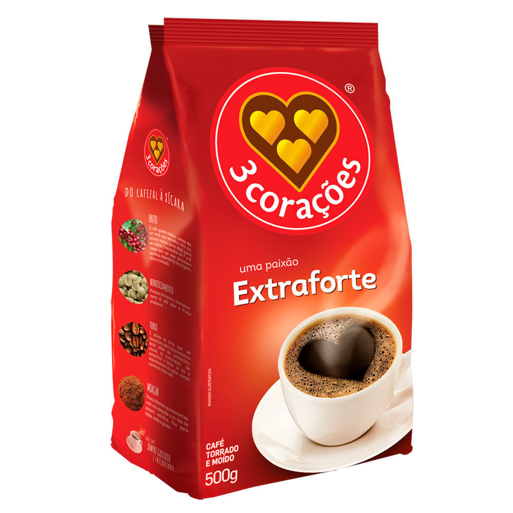 Café Moído Extra Forte 3Corações 500g