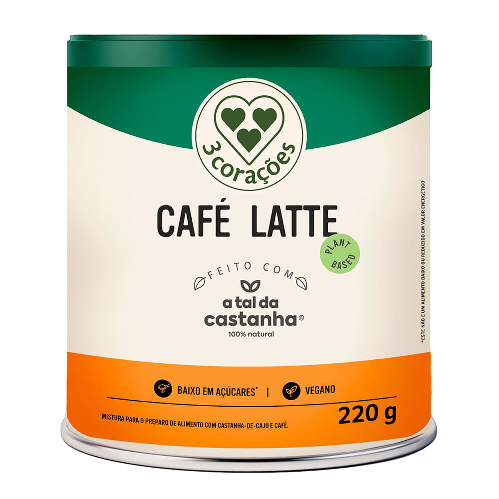 Café Latte Vegano a Tal da Castanha 3 Corações 220g