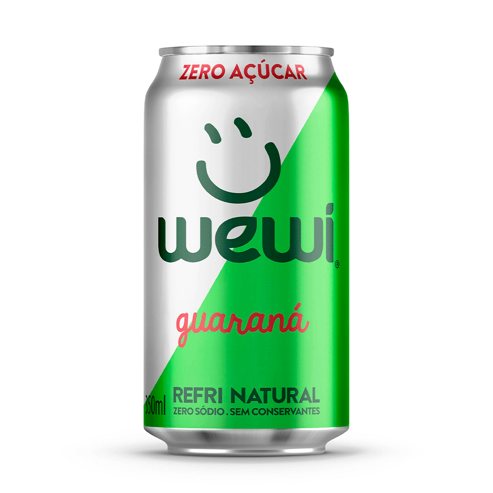 Refrigerante Orgânico Sem Açúcar de Guaraná Sem Açúcar Wewi 350ml