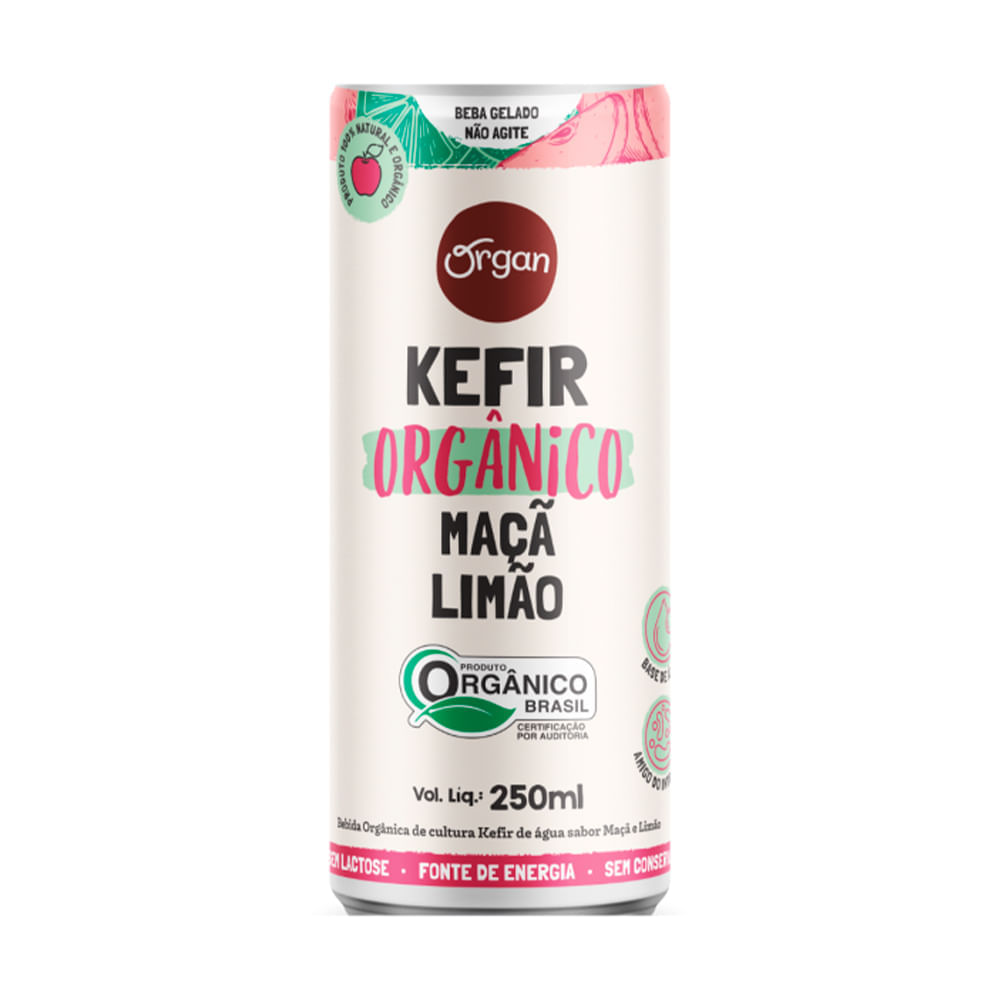 Kefir de Maçã e Limão Orgânico Organ 250ml