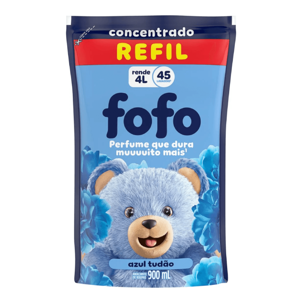 Amaciante Azul Tudão Refil Fofo 900ml