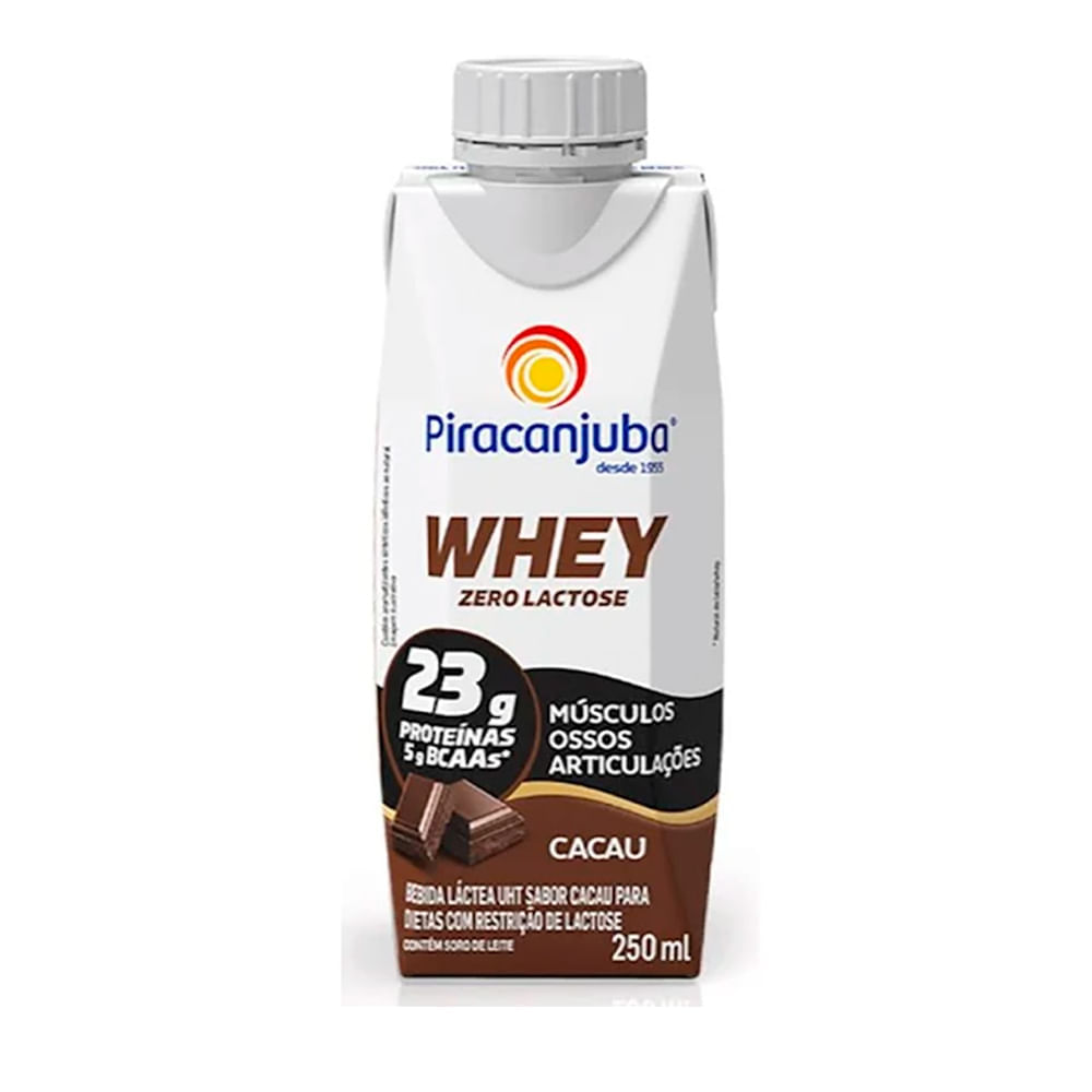 Bebida Whey Sabor Cacau Zero Lactose Piracanjuba 250ml