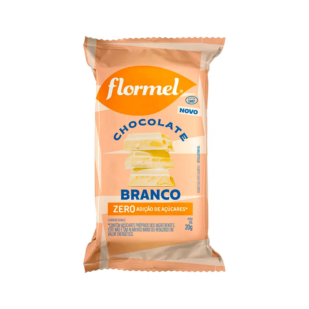 Chocolate Branco Zero Açúcar Flormel 20g