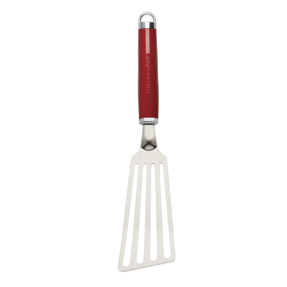 Espátula Perfurada Flexível 33cm de Inox Cozinha KitchenAid Cor:Vermelho