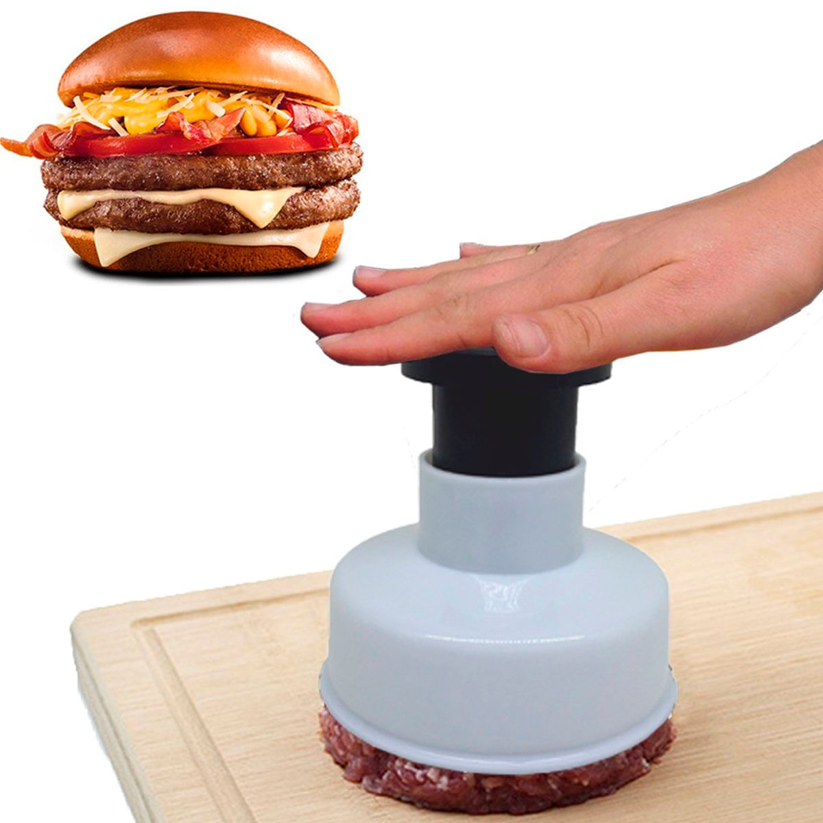 Molde para Hamburguer Carne Forma Gourmet  Modelador Prana
