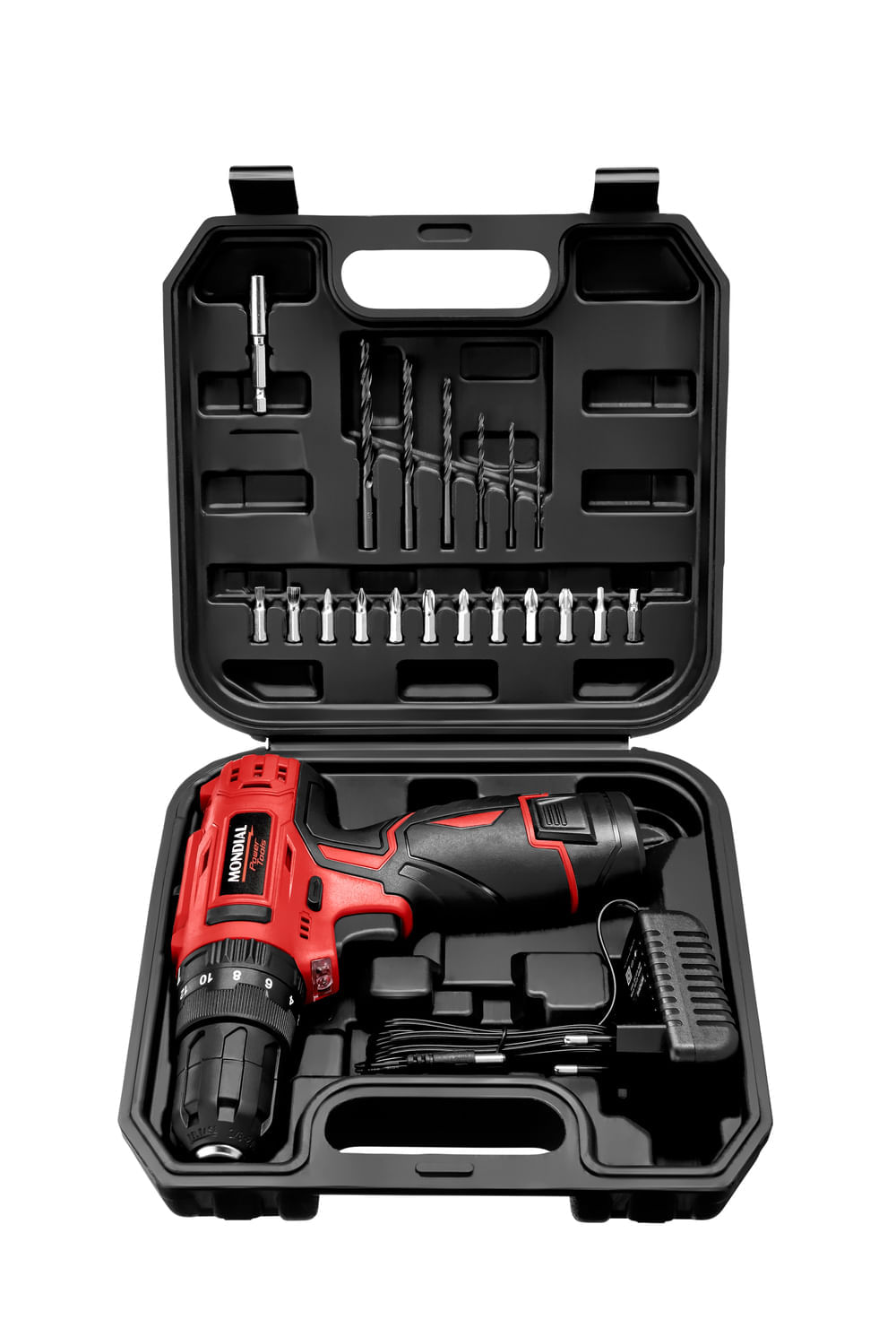 Parafusadeira e Furadeira 12V com Maleta Mondial - PI-12MA
