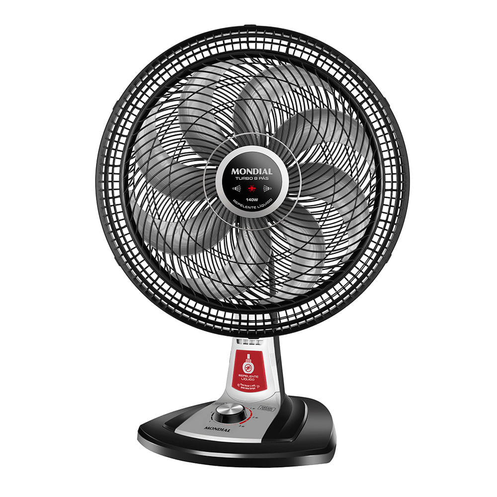 Ventilador de Mesa Mondial Turbo 8 Pás 40 cm Repelente Líquido VTX-40-8P-RL