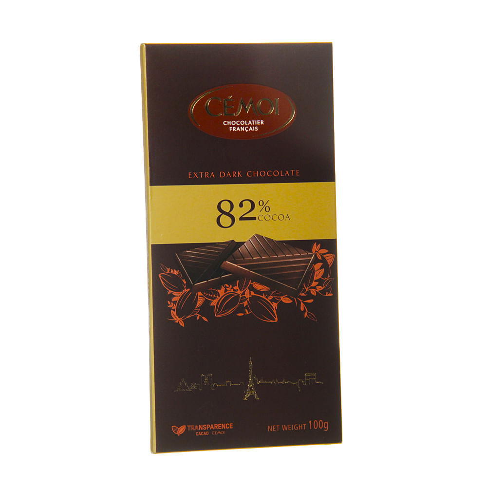 Chocolate 82% cacau Cemoi 100g